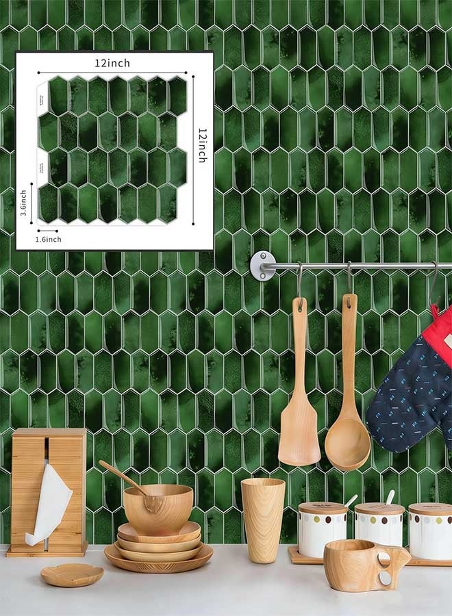 RAWAID 5 Sheets Long Hexagon Peel and Stick Tiles Backsplash, 3D Self Adhesive Wall Tile Back Splash, 12 x 12 Inch, for Kitchen,Bathroom - Image 4